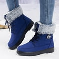 thumbnail image 7 of Cadancy Snow Boots for Women Furry Lining Lace Up Non Slip Ankle Booties Winter Warm Plush Comfortable Outdoor Walking Shoes Trendy Casual Fuzzy Boots, 7 of 7
