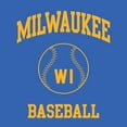 thumbnail image 3 of Milwaukee Classic Baseball Arch Basic Cotton T-Shirt - Small - Royal, 3 of 6