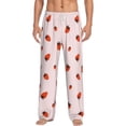 thumbnail image 2 of Lsque Strawberry Print Men's Pajama Pants, Lounge Pant - Comfortable Home Wear,Elastic Waistband, Stylish Design-Medium, 2 of 9