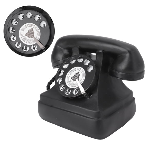 Retro Telephone,Vintage Telephone Wall Decor Statue a Retro Brass Executive Landline Telephone and Decorative Antique Phone for Cafe Bar Window Desk