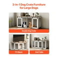 thumbnail image 2 of KFFKFF Canine Enclosure Furniture, 72 inch Interior Dog Pen with Dual Slide Doors, Wood Canine Crate Side Table with Detachable Tray, Versatile Dog Enclosure Table for Petite, Average, Big Dogs, 2 of 9