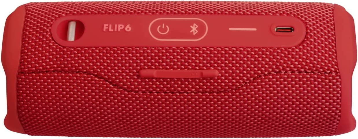 Restored JBL Flip 6 - Portable Bluetooth Speaker, powerful sound and deep bass, IPX7 waterproof, 12 hours of playtime, JBL PartyBoost for multiple speaker pairing, for home, outdoor and travel (Red) R (Refurbished)