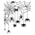 thumbnail image 3 of Adhesivos de pared para Halloween, tela de araña, PVC, 25 x 29,5 cm, impermeables, 3 of 3