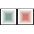 thumbnail image 3 of PixonSign Framed Wall Art Print Set Geometric Dot and Black Lines Abstract Shapes Digital Art Modern Art Chic Colorful Multicolor Ultra for Living Room, Bedroom, Office - 24"x24"x2 Black, 3 of 5