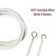 thumbnail image 3 of 10FT Curtain Wire With 4 Hooks DIY Curtain Rod Picture Hanging Wire Wire Hanging Cord, 3 of 7