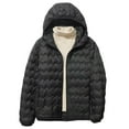 thumbnail image 3 of Zedker Womens Down Puffer Jacket Packable Lightweight Full Zip Winter Quilted Coats Oversized Puffer Coat, 3 of 6