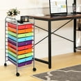 thumbnail image 3 of Costway 10 Drawer Rolling Storage Cart Scrapbook Office School Organizer Multicolor, 3 of 9
