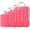 4 PCS Bright Pink, variant on Compression Packing Cubes, 3 count/4pcs Expandable Storage Travel Luggage Bags Organizers