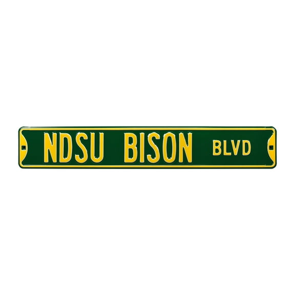 Green NDSU Bison 6" x 36" College Ave Street Sign