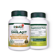 Roar High Potency Shilajit 1200mg per Dose (600mg Fulvic Acid - 50% Extract) for Libido, Weight Management, and Increased Vigor and Vitality
