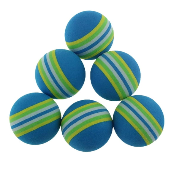 HOMEMAXS 8pcs 42mm Rainbow EVA Ball Practice Indoor Training Aid Training Ball (Blue)