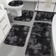thumbnail image 1 of Juego de alfombras de baño Apmemiss de 5 piezas con tapa de inodoro, antideslizantes, de microfibra, absorbentes y peludas, con forma de U., 1 of 8