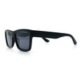 thumbnail image 5 of Iconic Narrow Rectangular Thick Horn Rim Plastic Minimal Sunglasses Matte Black - Black, 5 of 6