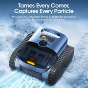 Upgrade Cordless Robotic Pool Cleaner – Wireless Battery Pool Cleaner with Sonar Navigation, Auto-Path Planning, Wall & Waterline Climbing, Tangle-Free Design for In-Ground / Above-Ground Pools