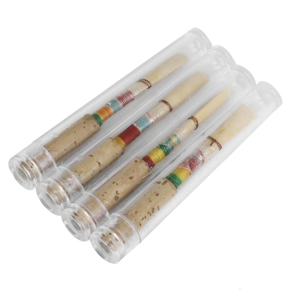 CEORPER 4Pcs Soft Mouthpiece Natural Reed Medium Soft Oboe Reed for Beginners/Students