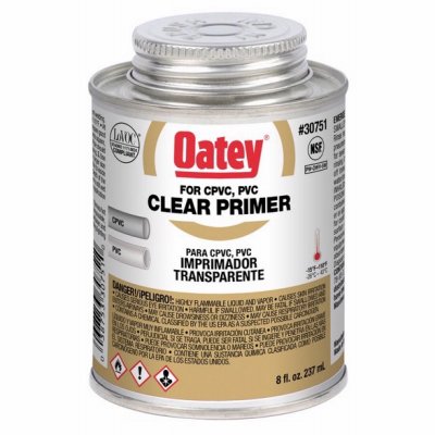 Oatey Clear Primer - Removes Surface Dirt, Grease, and Grime - 8 oz