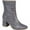 Gray, variant on COLLECTION Womens Gray Crocodile Padded Trevi Square Toe Block Heel Zip-Up Booties 8 M