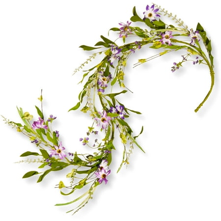 - 5' Spring Purple Flower Garland