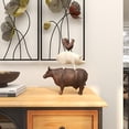 thumbnail image 2 of Deco 79 Farm Animal Figurine Polystone Stack 10" W, 14" H-44717, 11x3x14, Multi-Colored, 2 of 9