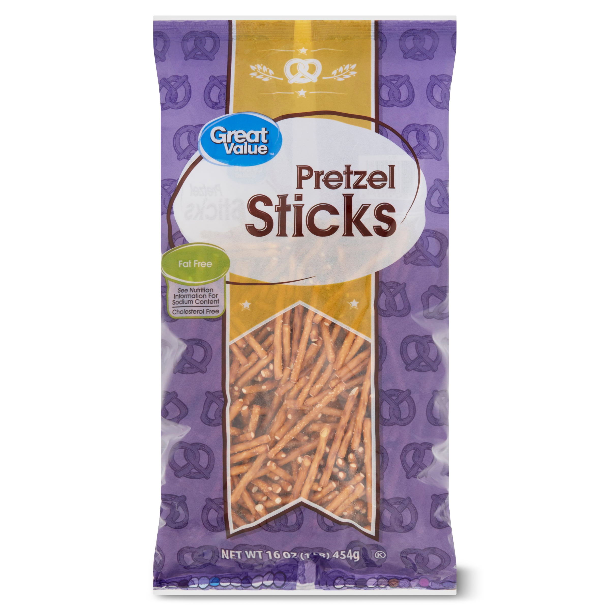 Great Value Pretzel Sticks, Fat Free, 16 oz