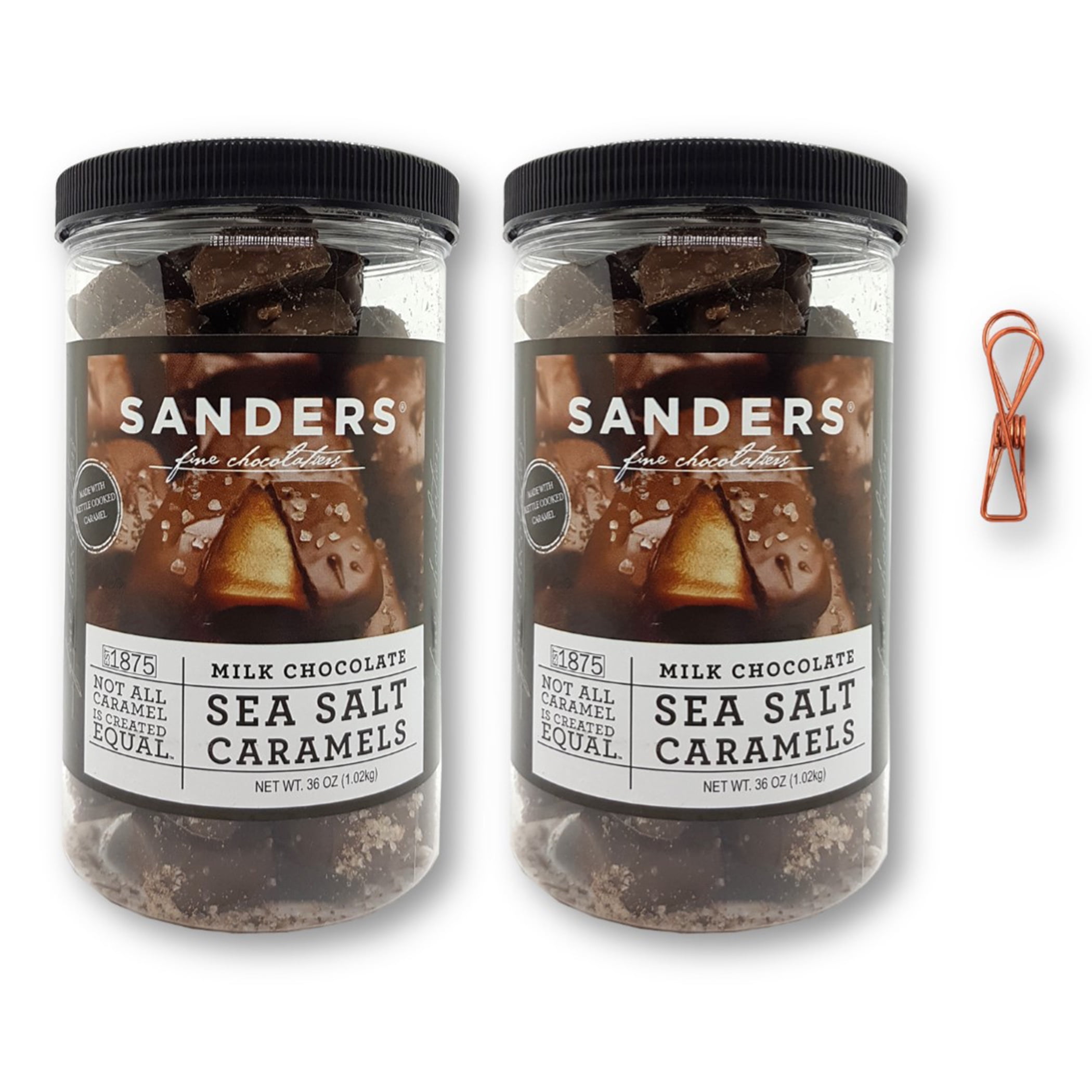 Sanders Dark Chocolate Sea Salt Caramels 36 Oz 2 Pack