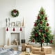 thumbnail image 5 of Juego de adornos navideños de bolas de extraterrestre para árbol | Bolas decorativas colgantes de poliéster rojo y verde con cordón | Adornos navideños ligeros y duraderos para coronas, fiestas y, 5 of 6