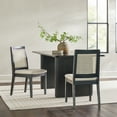 thumbnail image 4 of Walker Edison Solid Wood and Rattan Dining Chair, Set of 2, Black, 4 of 17