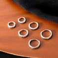 thumbnail image 4 of Silver Hoop Earrings for Women, Hypoallergenic Surgical Steel Simple Plain Hoop Earrings 16mm, 4 of 5