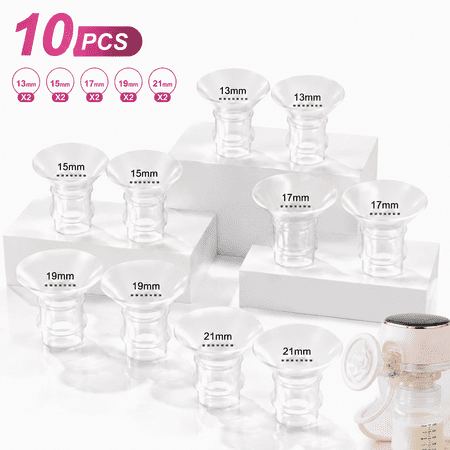 Flange Inserts 13/15/17/19/21mm 10PC,Compatible with Momcozy S12 Pro/S9 Pro/S12/S9 Wearable Brseastpump Cup,for Medela/Spectra/Bellaaby/TSRETE 24mm Shields/Flange