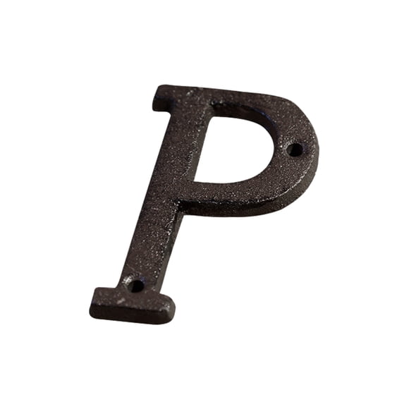 Wosthever Placa de número de casa de metal negro, decoración de puerta duradera y resistente al óxido, fácil de instalar B17--P Type3 NO3