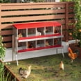 thumbnail image 1 of Twister.CK 10 Compartment Metal Chicken Nesting Box with Legs, Rollaway Design for Easy Egg Collection, Red, 1 of 11