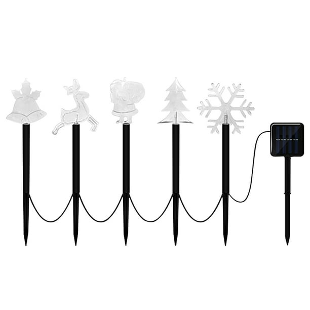 Lámpara de tierra de estrella de Navidad JShteea 5 uds Solar impermeable IP65