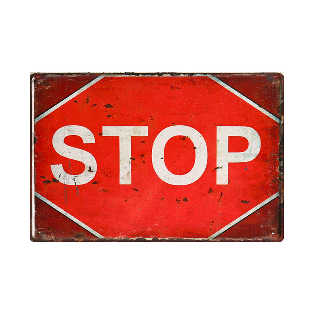 European Style Vintage Decorative Signs Metal Iron Tin Sign Wall