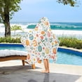 thumbnail image 3 of Yayeee Kids Hooded Towel with Hand Pockets Beach Soft Absorbent Bath Wrap 50 x 23.5 inch, Floral Easter Eggs, 3 of 5