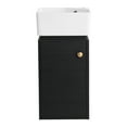 thumbnail image 2 of Tcbosik 12 inch Vanity Cabinet with Ceramic Sink for Small Space, Floating Storage Cabinet with Soft Close Door for Bathroom, Black, 2 of 7