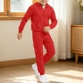 thumbnail image 2 of Boys Sweatsuit Boy 2 Piece Outfit Kids Tracksuit Zip Up Hooded Sweatshirt Athletic Jogger Sweatpants 2T-14T, 2 of 5