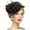 Black, variant on Vintage Tea Party Hat,Kentucky Fascinators Hats For Women, Derby Hats Feather Flower Ribbons,Hat For Vintage Costume Enthusiasts,Headband Wedding Cocktail Tea Party Hats
