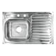 thumbnail image 1 of Fregadero Escurridor Hidrolfud T22 Acero Inoxidable 60l Empotrable Plateado Casa Cocina Hogar Cromado, 1 of 3
