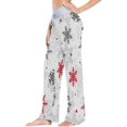 thumbnail image 2 of Women's Pajama Pants, Casual Pajama Bottoms Drawstring Lounge Pants Wide Leg, 2 of 7