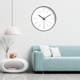 thumbnail image 4 of Reloj de pared silencioso, no sencillo, funciona con pilas, fácil de leer, para habitación, escuela. Blanco negro, 4 of 7