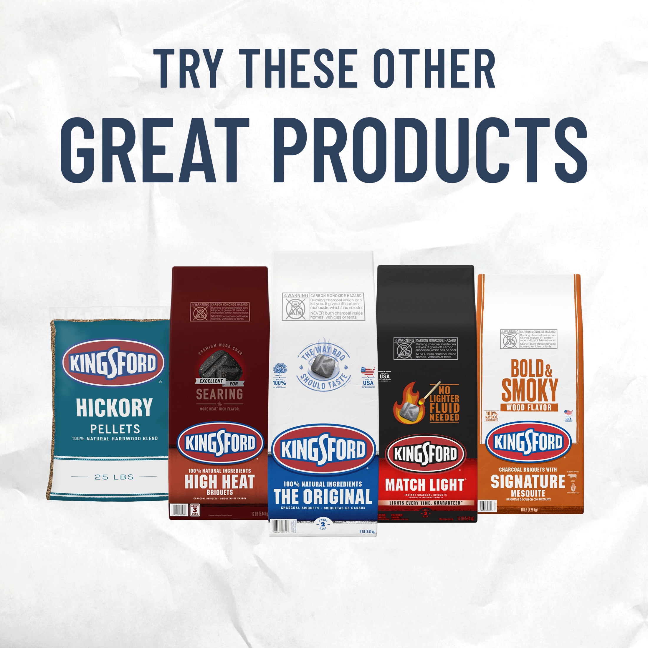 Kingsford Original Charcoal Briquettes for BBQ & Cooking, 16 Kingsford Original Charcoal Briquettes for BBQ & Cooking, 16