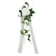 thumbnail image 3 of Arreglo floral para banco de pasillo, respaldo de silla de pasillo, decoración floral para cumpleaños blanco, 3 of 9