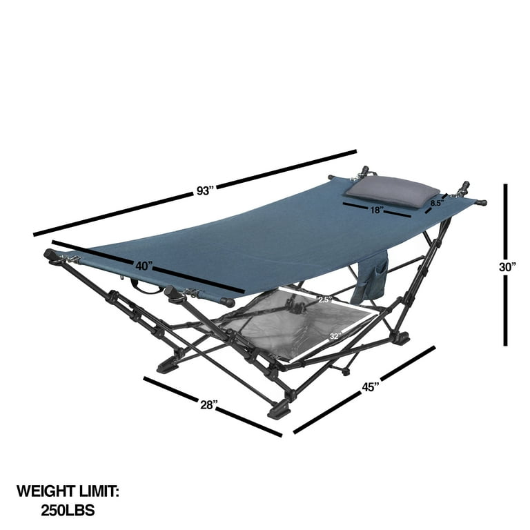 ZENITHEN 折りたたみハンモック Zenithen Portable Steel Stand Hammock with Carrying Bag
