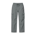 thumbnail image 3 of Bosfbaoi Cargo Pants for Women Elastic Drawstring High Waist Straight Leg Casual Work Pants with Multi Pockets, 3 of 6