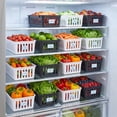thumbnail image 6 of Stcellnmex White 3 Pack Slim Plastic Storage Baskets, 10.25 x 3.25 x 2.5 Inch Narrow Stackable Drawer Organizer Trays for Desk, Cabinet, Garage, 6 of 6