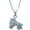 Aqua, variant on cocojewelry 3D Small Roller Skates Pendant Necklace Jewelry