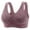 Purple, variant on New Soft Cotton Front Buckle In The Elderly Underwear Female Thin Cotton without Ring Big Yards Bra Undershirt Type Elderly Bra Wireless Bras for Women
