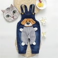 thumbnail image 2 of Odeerbi 6M-3Y Toddler Boys Girls Summer Denim Overalls Dogs Embroidered Bib Overall Jeans Casual Sleeveless Denim Romper Jumpsuit, 2 of 8