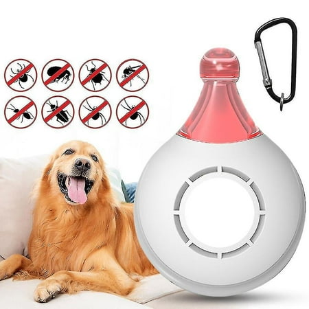 Pets Ultrasonic Repeller Tick & Flea Repeller Control Insect Repellent Without Harmful Chemicals or Pesticides, Safe for Humans and Pets (White)