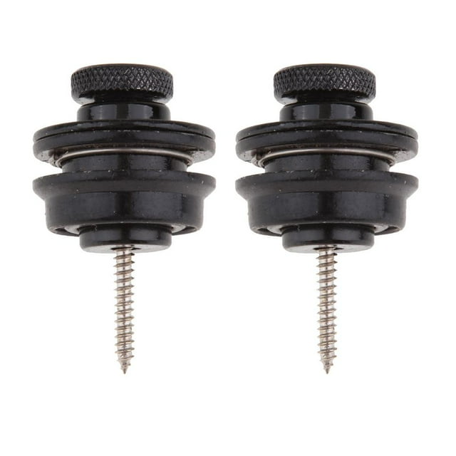 2x Tornillo de fijación y extracción, cierre de correa con correa pna para accesorio de bajo de guitarra eléctrica acústica Gloria Botón de bloqueo de la correa de la guitarra